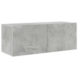 8 Piece TV Cabinet Set Concrete Grey Engineered Wood 3079143