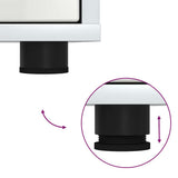 Bedside Table with Drawer High Gloss White 30.5 x 30 x 43 cm 888805
