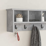 Wall-Mounted Coat Rack Concrete Grey 100 x 16 x 26 cm 874326