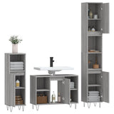 3 Piece Bathroom Furniture Set Grey Sonoma Engineered Wood 3190305