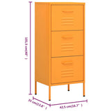 Storage Cabinet Mustard Yellow 42.5x35x101.5 cm Steel 336182