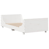 Bookcase Bed without Mattress White 90x200 cm Solid Wood 3323816