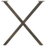 Dining Table Legs X-Shaped 2 pcs Natural Steel 70x cm Steel 4012919