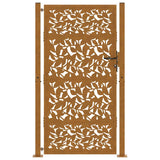 Garden Gate 100x200 cm Weathering Steel Leaf Design 4100968