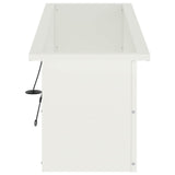 Garden Planter with LED 2 pcs White 30 x 100 x 30 cm Steel 8008115
