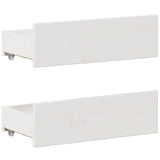 Bed Frame without Mattress with Headboard White 140x190 cm Solid Wood Pine 3308778