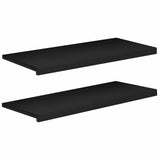 Window Sills 2 pcs Black 100 x 40 x 2 cm Solid Beech Wood 42048362