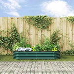 Garden Raised Bed Green 240 x 80 x 44 cm Steel 42008129