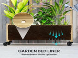 Wooden Trellis Planter, Raised Garden Bed with Wheels, to Climb and Grow Vegetables, Herbs and T3398P313611
