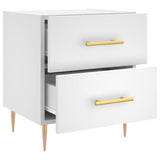 Bedside Cabinet White 40x35x47.5 cm Engineered Wood 827276