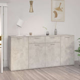 Sideboard Concrete Grey 160x36x75 cm Engineered Wood 3074931