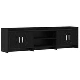 TV Cabinet 168 x 33 x 47 cm Black Oak Engineered Wood 8011180