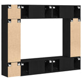 TV Cabinet Set 8 pcs Black oak 190.5 x 28.5 x 151 cm 3393232
