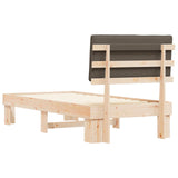 Bed Frame with Upholstered Headboard Taupe 90 x 200 cm 877517