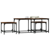 Nesting Coffee Tables 3 pcs Smoked Oak Engineered Wood 835391