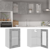 Hanging Glass Cabinet Lyon Concrete Grey 40x31x60 cm Engineered Wood 802509