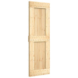 Sliding Door Natural and White 70 x 210 cm Solid Pine Wood 3444957