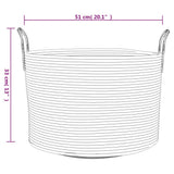 Storage Basket Brown and White 51x33 cm Cotton 358492