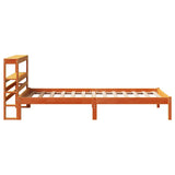 Bed Frame with Headboard without Mattress Wax Brown 90x200 cm 3305737