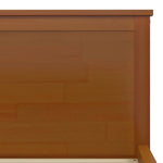 ZNTS Bed Frame without Mattress Honey Brown Solid Wood Pine 140x200cm 322191