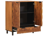 Highboard Acacia Brown Finish 60 x 33 x 100 cm Solid Mango Wood 4017930