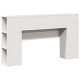 Headboard with Storage White 120 cm Solid Wood Pine 855637
