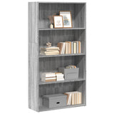 Bookcase Grey Sonoma 80x30x152 cm Engineered Wood 857945
