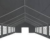 Tent Fabric without Frame Grey 12 x 6 m PE 43863