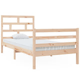 3101268 Bed Frame without Mattress Solid Wood 90x200 cm