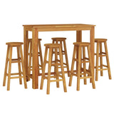 Garden Bar Set Natural Acacia Solid Acacia wood For 6 people 3154395