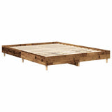 Bed Frame No Mattress Old Wood 150x200 cm King Size Engineered Wood 3328715