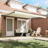 Retractable Awning Cream 400 x 300 cm Polyester and Metal 3330492