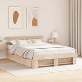 Bed Frame with Headboard Brown 160 x 200 cm Solid Pine Wood 3382268