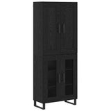 Highboard Black Oak 69.5 x 34 x 180 cm Engineered Wood 3403194