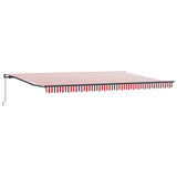 Retractable Awning Red and White 500 x 300 cm 3331265