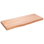 Bathroom Countertop Light Brown 100x40xcm Treated Solid Wood 3156130