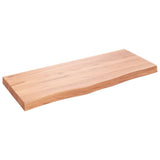 Wall Shelf Light Brown 100x40x cm Treated Solid Wood Oak 363685