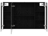 Bathroom Mirror Cabinet Black Oak 83.5 x 15.5 x 70 cm 889264