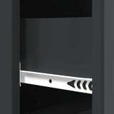 Drawer Cabinet Black 33 x 34.5 x 90 cm Engineered Wood 894156