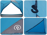 Tunnel Tent Blue 2-Person 185T Polyester with PU Coating 42018569