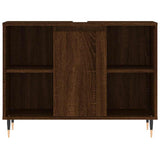 Bathroom Cabinet Brown Oak 80x33x60 cm Engineered Wood 831627