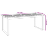 Garden Table Brown Solid Acacia wood 200x90x75 cm Industrial 319514