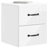 Wall-Mounted Bedside Cabinet High Gloss White 34.5 x 33 x 40 cm 898643