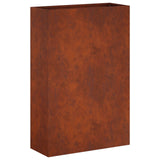 Garden Planter 2 pcs Rusty 40 x 20 x 75 cm Weathering Steel 8005441