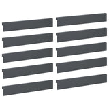 Garden Cover Profile 10 pcs 100 x 5 x 15 cm Steel Anthracite 8012939