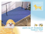 42" Dog Grooming Table, Adjustable Pet Cat Drying Beauty Table with 2 Loops Storage Basket, Rubber T3398P376422