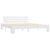 Bed Frame without Mattress White 180x200cm Solid Wood Pine 283159