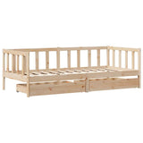 Daybed with Drawers without Mattress 90x200 cm Solid Wood 3302071