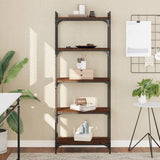 Bookcase 5-Tier Brown Oak 60x30x154 cm Engineered Wood 837661