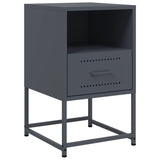 Bedside Cabinets 2 pcs Anthracite 36x39x60.5 cm Steel 846559